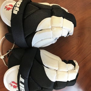 Black/White New Gait Lacrosse Gloves 8"
