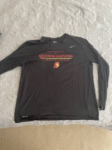 XL Black USC Lacrosse Long Sleeve