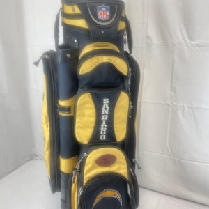 Used Wilson Nfl Sd Chargers Cart Bag 14-way Golf Bag - No Strap