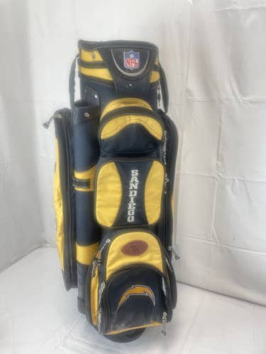 Used Wilson Nfl Sd Chargers Cart Bag 14-way Golf Bag - No Strap