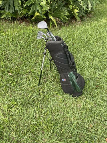 US Kids Golf Set Driver 6iron 8iron PW And putter With Lightweight Bag