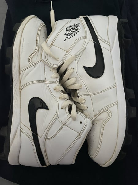 White Used Molded Cleats High Top