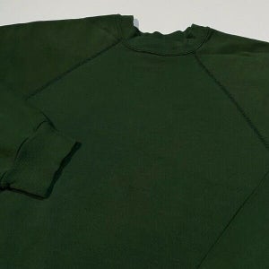 Vintage Blank Sweatshirt Mens Medium Adult Green Pullover USA Made 90s Tultex