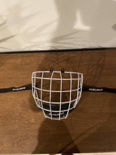 Medium Bauer Full Cage Profile II Facemask White