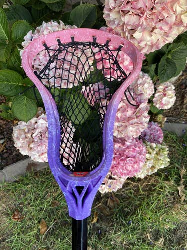 Pink/Purple marble lacrosse head