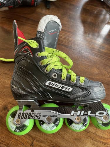 Junior Used Bauer Inline Skates Regular Width Size 1