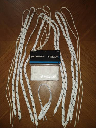 New StringKing 1x 'Grizzly' Goalie Lacrosse Mesh with Stringkit
