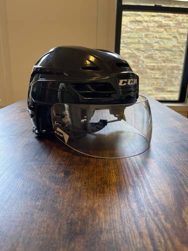 Lightly Used CCM Resistance Helmet And Visor Size M