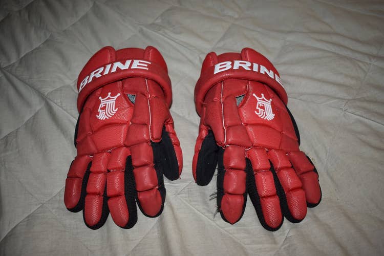 Brine King Superlight II Lacrosse Gloves, Red, 13 Inches - Great Condition!