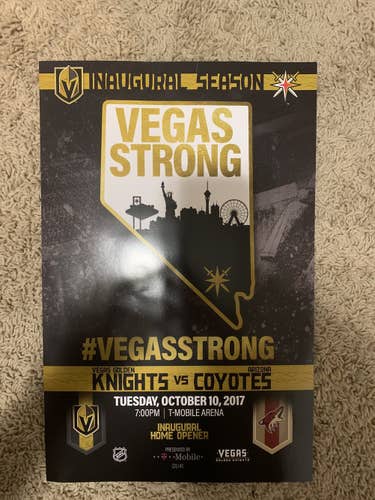 Vegas Golden Knights Inaugural Home Opener Poster-RARE