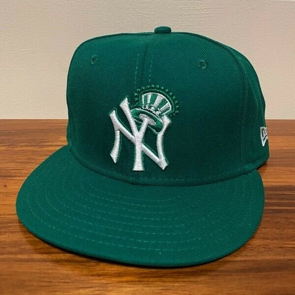 black and green yankee hat