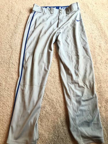 Gray/Blue Adult Men's Used Medium Nike Baseball Pants