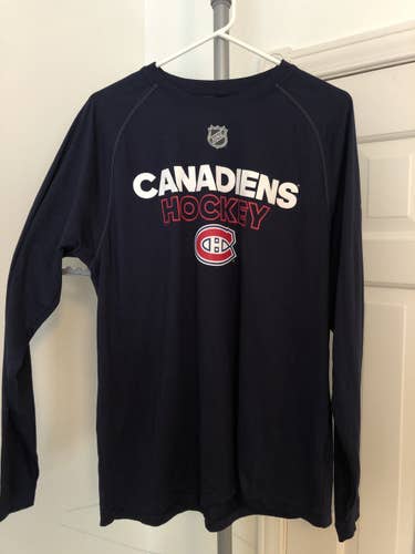 Montreal Canadiens Team Issued Blue Adult Medium Adidas Shirt