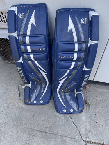 Blue Used Senior 36" Vaughn Goalie Leg Pads
