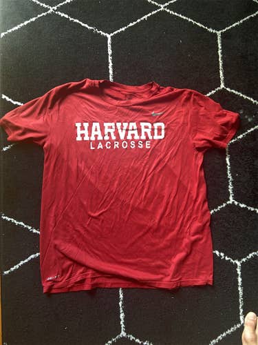 Harvard Lacrosse Team Issued Workout T-Shirt - XL