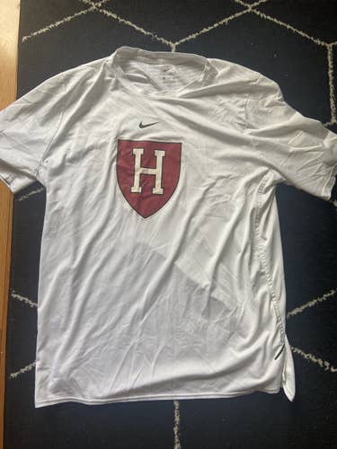 Team Issued Harvard Mens Lacrosse Short Sleeve Shooting Shirt - XXL