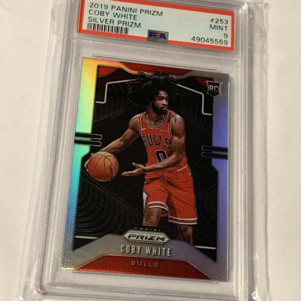 Coby White Bulls 2019 Panini Prizm Silver Rookie Card #253 PSA