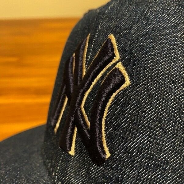 denim yankees hat