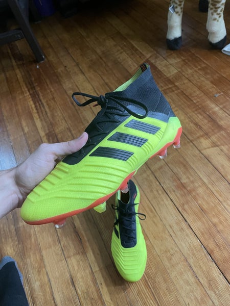 Yellow Used Men's Size 9.0 (Women's 10) Adidas Predator 18.1 FG Cleats