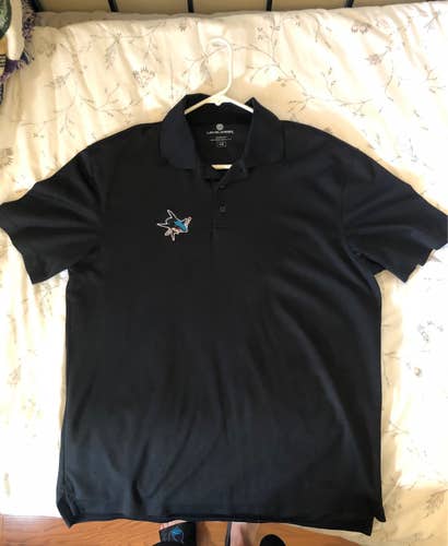 Custom Adult Large San Jose Sharks Player Issued Golf Polo