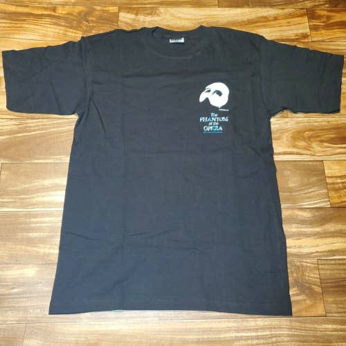Vintage 1986 The Phantom of The Opera Men's Black Shirt Size Large L