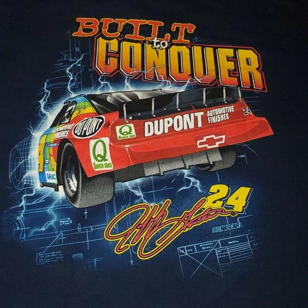 Vintage Jeff Gordon Double Sided Nascar Shirt DuPont Racing Size 