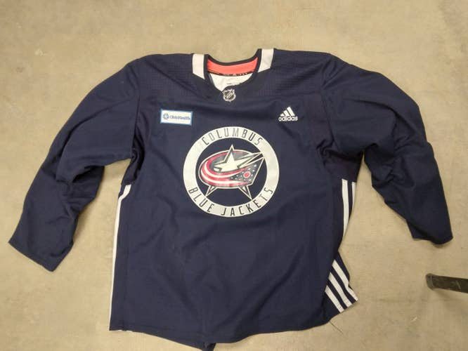 Colombus Blue Jackets Size 56 Adidas Jersey Pro Stock
