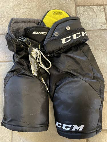 Black Used Medium CCM Super Tacks 9080 Hockey Pants