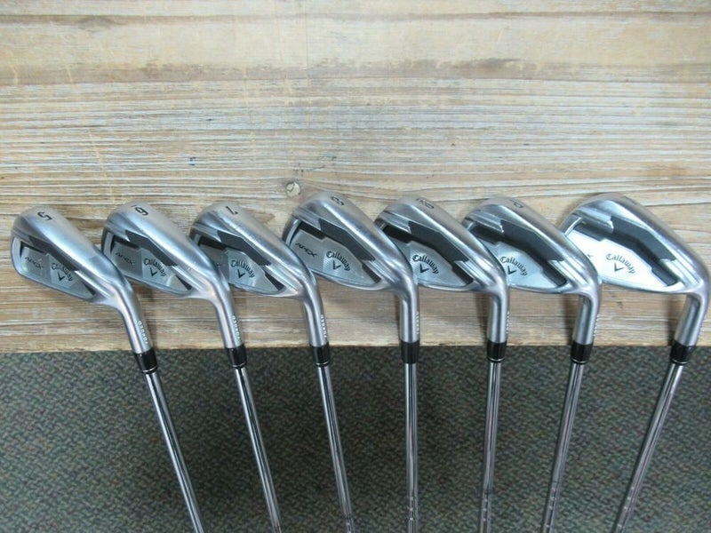 2014 CALLAWAY APEX FORGED IRON SET 5 - PW AW XP95 S300 STIFF FLEX STEEL +1.75"