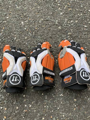 Used Warrior 12" Burn Pro Lacrosse Gloves