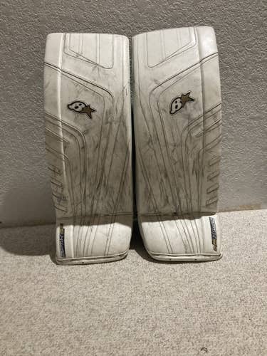 White Intermediate 29" Brian's  Optik 9.0 Goalie Leg Pads