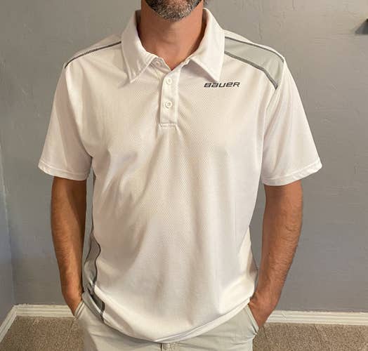 White Bauer 37.5 Polo Shirt-Medium