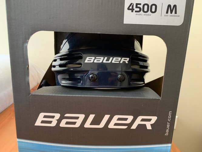 New Navy Blue Medium Bauer 4500 Pro Stock Helmet
