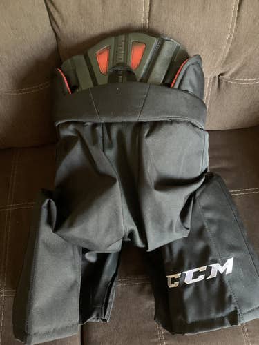 Black Senior Used Medium CCM HP45 Hockey Pants Pro Stock