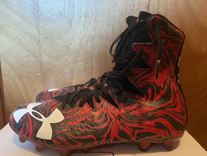 Ua Under Armour Highlight Lux Mc Football Cleats Red/Black  Unisex Size 10 (Women's 11)