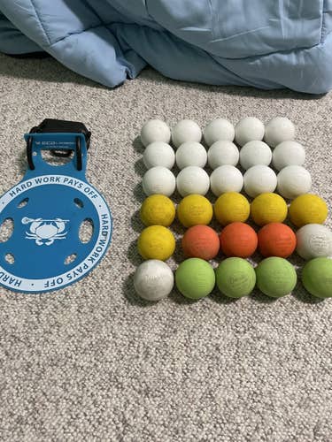 15 ECD New Mint Balls, ECD Shooting Target, 15 Used Champion Balls
