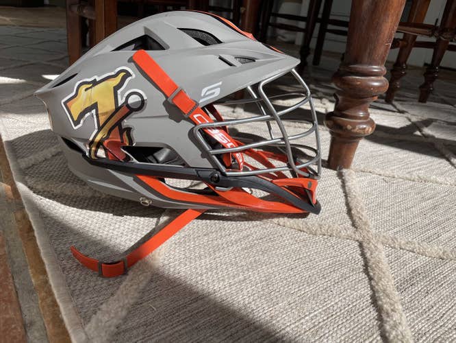 Orange And Grey Used Cascade Helmet