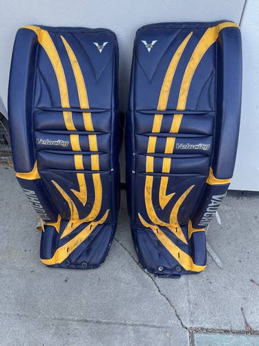 Blue Used Senior 36 +2" Vaughn 7800 Goalie Leg Pads
