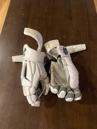 White Used Player's Under Armour 12" Command Pro 2 Lacrosse Gloves