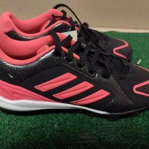 Adidas Purehustle MD Kids Cleats Black/Pink FX4068 Size 3.5