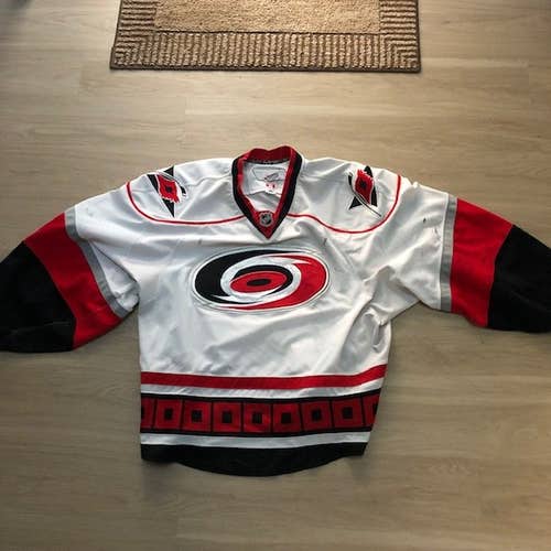 Carolina Hurricanes Reebok Pro Stock Goalie Cut Jersey (Away) 58G+ (bonus socks incld)