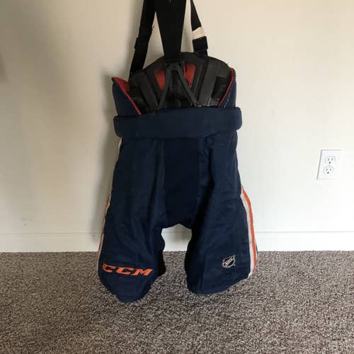 Blue Used Medium CCM HP45 Pro Stock Hockey Pants