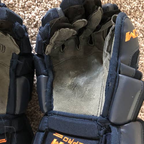 Blue Used CCM Pro Model 13" Pro Stock Gloves