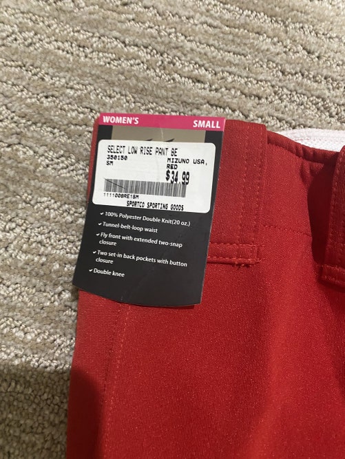 Red New Women's Small Mizuno Pants