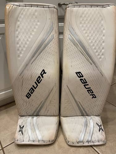 White Senior 35" Bauer  Vapor 2X Pro Goalie Leg Pads