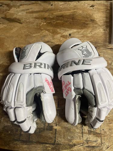 White New Brine 12" Goalie Gloves