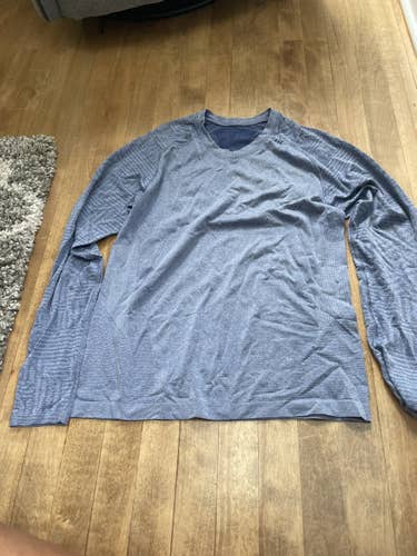 Blue long sleeved lululemon rare shirt