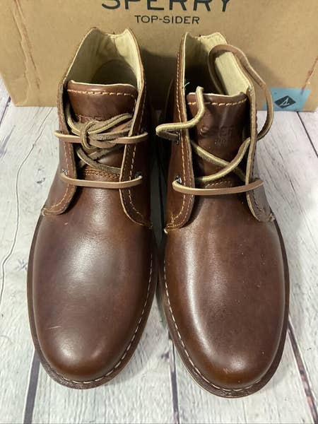 Sperry Men\'s Leather Top Sider Chukka Boot Burgundy & Brown Size 9.5 Sperry chukka boot size - Gem main image 2