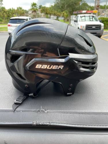 Black Used Large Bauer Re-Akt 95 Helmet