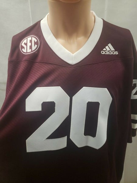 Men's adidas #21 Gray Mississippi State Bulldogs Premier Strategy Jersey